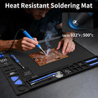 STREBITO Soldering Mat Large, Repair Mat Heat Resistant 932°F, Silicone Work - Image 3