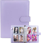 A5 Kpop Photocard Binder with 30 Pack 4-Pocket Card Pages, 6 Ring A5 Binder by WITHYU