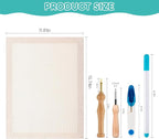 3PC 11.8''x15.7'' Punch Needle Frame, Punch Needle kit Includes 3 Wooden Frame - Image 2
