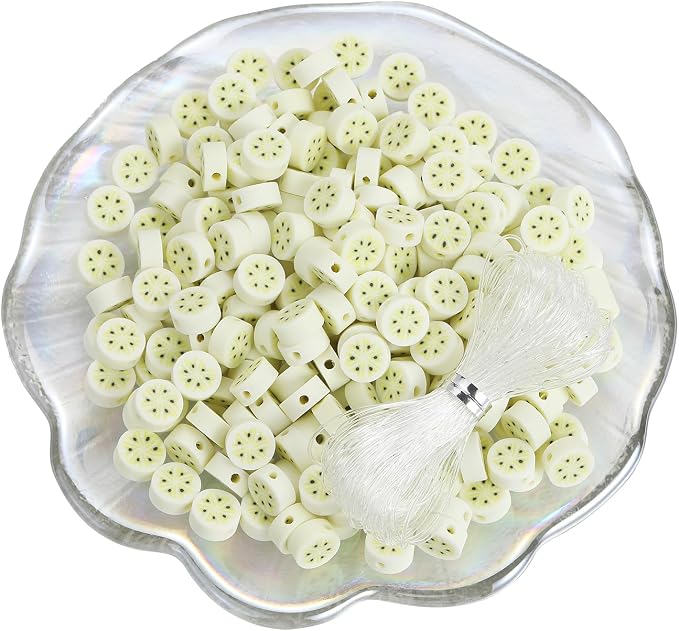 100pcs Banana Polymer Clay Spacer Beads by LUBINGSHINE