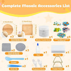 5 Sets DIY Mosaic Kits for Adults Women, Mixed Color Glass Mosaic Tiles Craft - Image 6