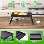 Fibogollo 4 Pack Bamboo Bed Tray Table - Image 4
