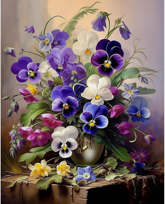 xackcme Paint by Numbers for Adults Flowers by xackcme