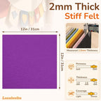 2mm Stiff Felt Sheets 12" X 12" | Thick Polyester Felt Material, DIY Craft - Image 3