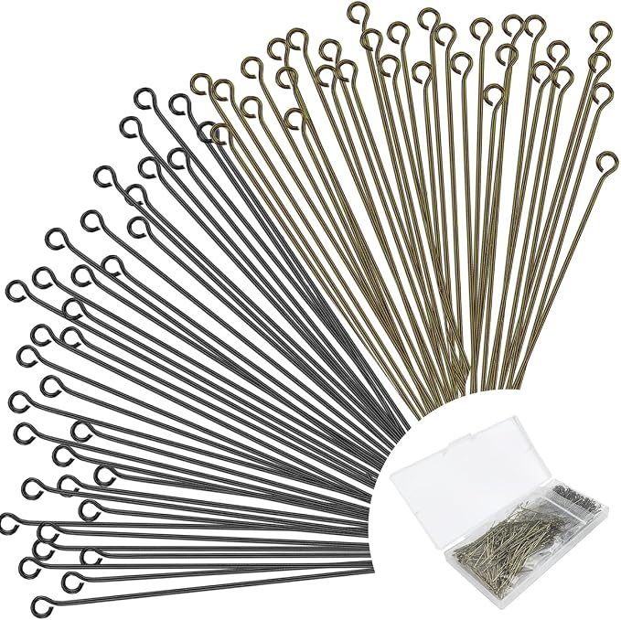 600 Pieces 2 Inch Eye Pins for Jewelry Making DIY, Straight Pins Jewelry Making by BOYIVI