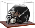 Fitense Full Size Helmet Display Case High Clear Acrylic Wooden Base | by Fitense
