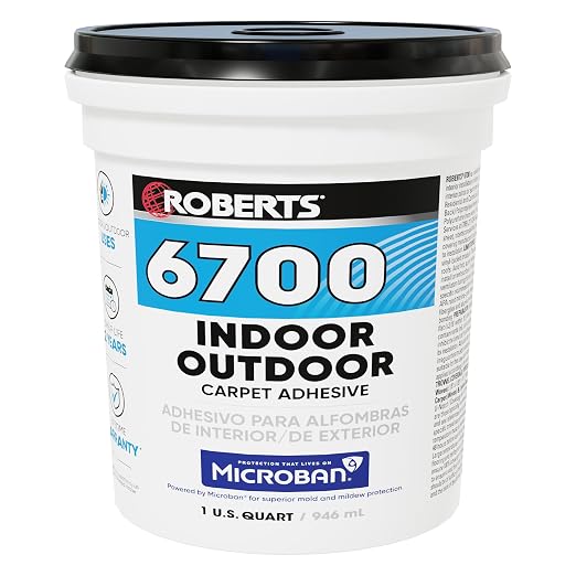 ROBERTS 6700-0 1 Quart Indoor/Outdoor Carpet/Artificial Turf Adhesive by Roberts