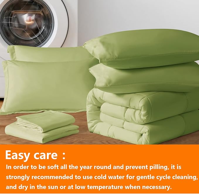 TAIMIT Sage Green Full Size Comforter Set - Image 6