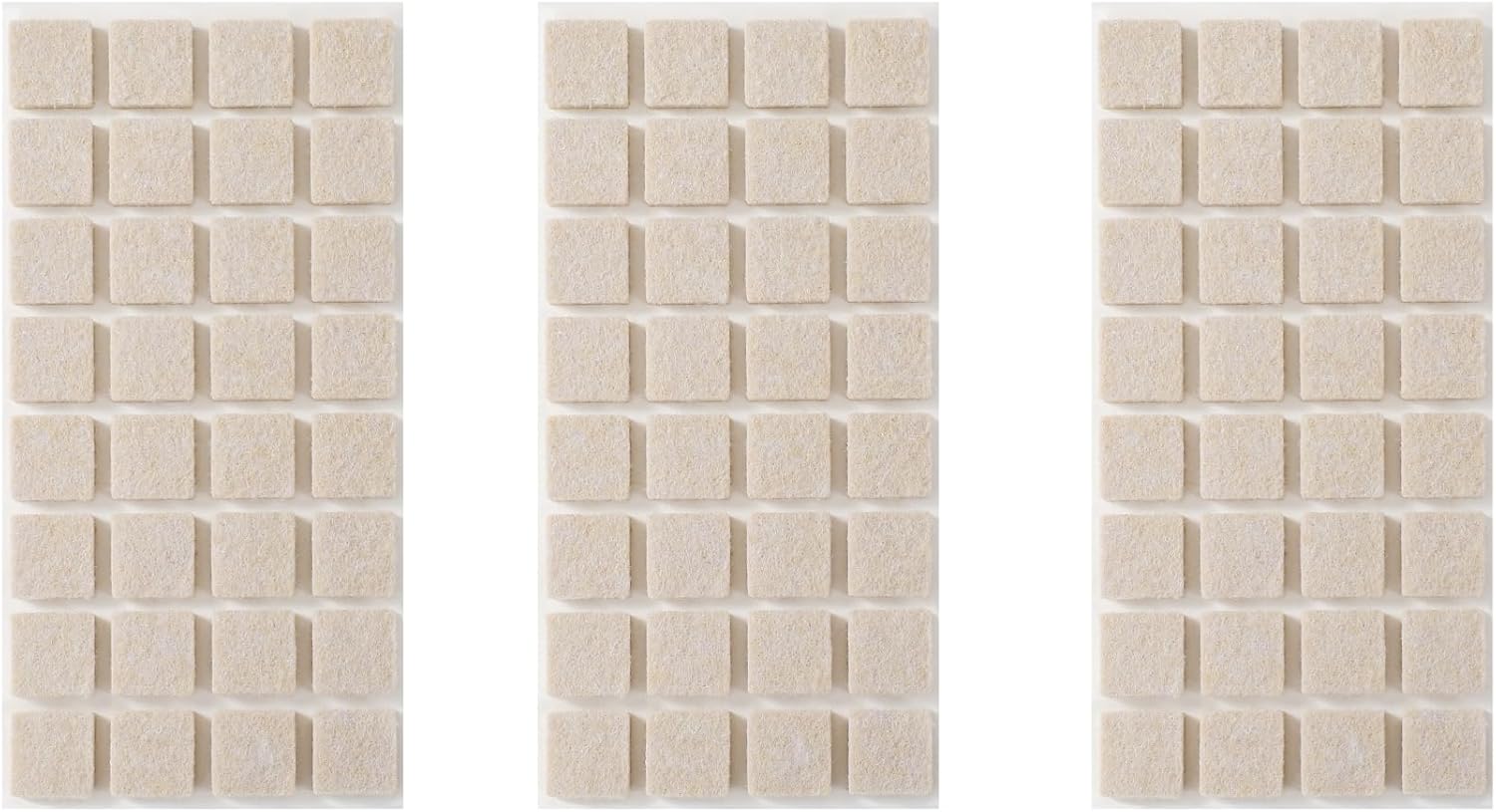 Furnigear Felt Furniture Pads for Hardwood Floor - Self Adhesive Chair Felt Pads, Floor Protector for Furniture Feet, Furniture Sliders Moving Your Furniture Smoothly - Anti Scratch 96 Pcs 3/4" Square