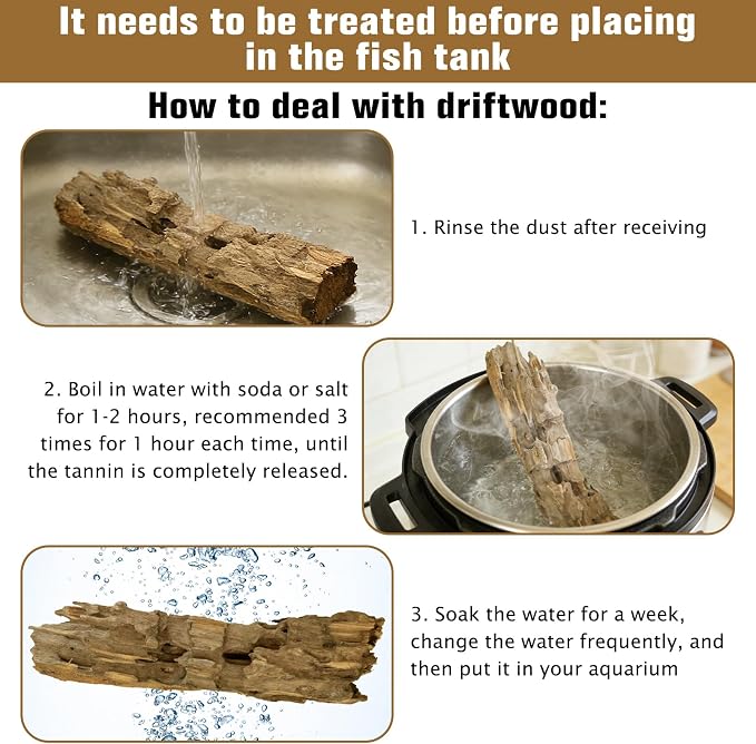PINVNBY Natural Driftwood for Aquarium Large Reptile Terrarium Decor - Image 8
