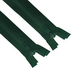 ANPURZII 2PCS #5 9 Inch Rich Green Separating Jacket Zippers by Unknown