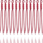 KJML DIY Paracord Keychain 12pcs Paracord Rope Keychain Braided Cord Rope Bag by KJMLDIY