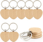 AUEAR, Blank Wooden Key Chain Wood Keychain Key Ring Key Tags Personalized EDC by AUEAR