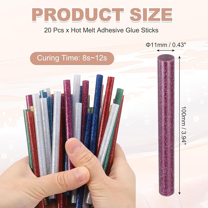 PATIKIL Hot Glue Sticks for Glue Gun, Rose Red - Image 2