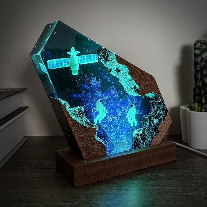 Space Resin Lamp, Handmade Galaxy Resin Night Light - Image 8