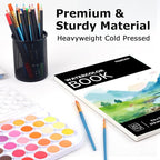 Watercolor Paper Pad, 140lb/300gsm Artist Painting Drawing Paper Book, Art - Image 4