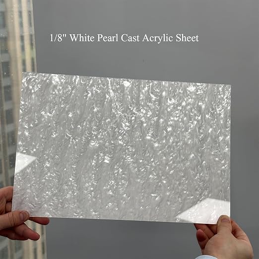 TOEPODO Pearlescent Ripple Cast Acrylic Sheets 1/8inch Thick Marble Acrylic - Image 2