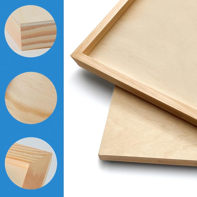 Falling in Art 2 Pack 6x6 Gallery Unfinished Wooden Canvas Panels | Birch Wood - Image 5