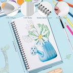 3 Pack Marker Paper Pad, 5.5×8.5in Double Sided Bleedproof Sketch Pad, - Image 3
