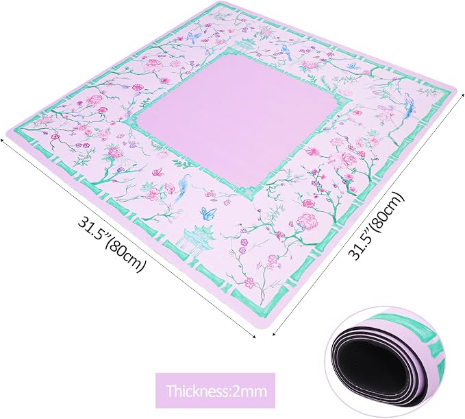 TIASUSAN Purple and Green Mahjong Mat - Image 2
