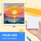 Mini Canvas for Painting 4x4 inch, 20 Pack Small Painting Canvases for Novices - Image 3