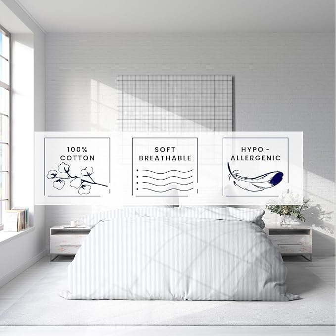 Kotton Culture 1 Pc Queen Size Duvet Cover Only -100% Egyptian Cotton 600 TC - Image 5