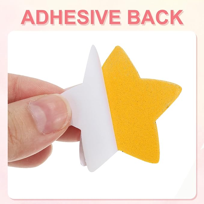 PATIKIL 1.8"x1.8" Star Foam Stickers - Image 4