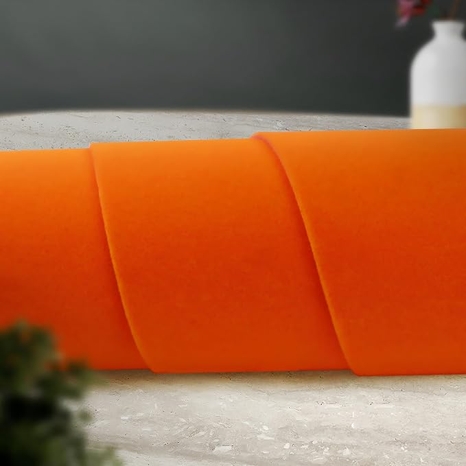 Orange Self Adhesive Soft Velvet Drawer Liner DIY Fabric Felt Liner - Image 5