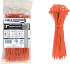 Kable Kontrol Fluorescent Orange Zip Ties 11 Inch 100 Pcs, 50 Lbs Tensile by KABLEKONTROL%C2%AE