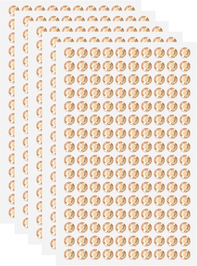 HARFINGTON 5 Sheet/800pcs Rhinestone Adhesive Stickers Self Adhesive Acrylic by HARFINGTON