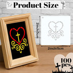 Fainne 100 Pcs 2 Inch Cross Stencils Small Stencils - Image 2