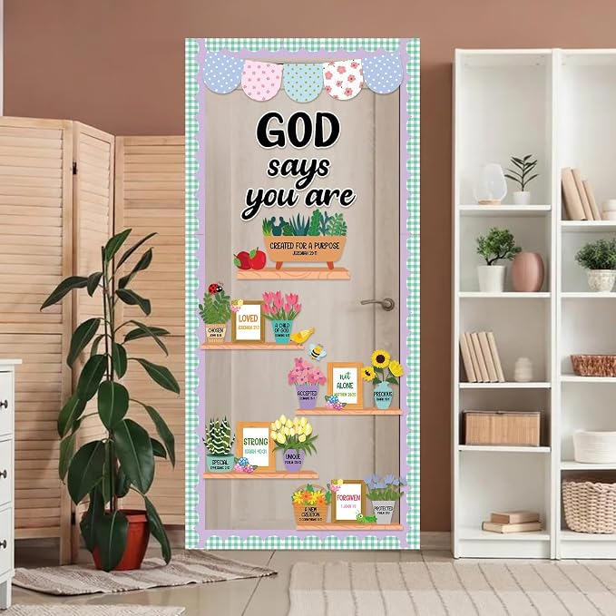 Christian Bulletin Board Set God Says You are Religious Classroom Decoration - Image 7