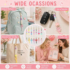 Landical 564 Pcs DIY Bead Keychain Kit Heart Shaped Key Chain Making Craft - Image 5
