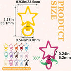 24 PCS Star Swivel Keychain Clasps, Metal Swivel Lobster Clasp | Heavy Duty - Image 2