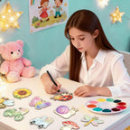 80PCS Unfinished Ornament Wood Crafts, Painting Blank Wooden Cutouts | DIY 10 - Image 4