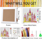 VIGEGU Pink Castle Cross Stitch Kits - Image 3