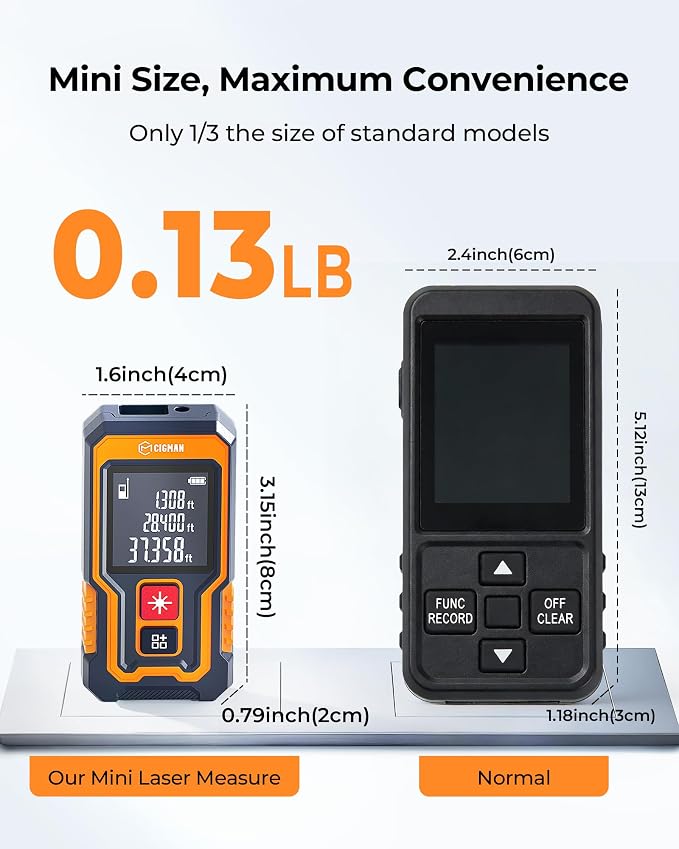 CIGMAN Mini Laser Measuring Tool, 262Ft Laser Tape Measure - Image 3