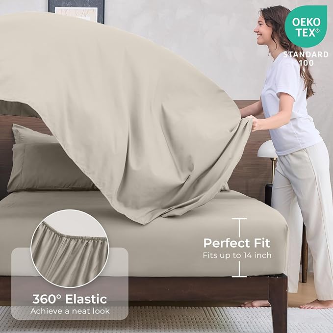 HEVUMYI Linen King Comforter Set - Image 5