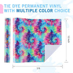 Tintnut Tie Dye Permanent Vinyl Roll 12in x 5ft Purple Red Adhesive Vinyl | - Image 2