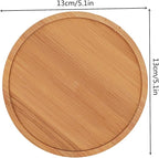 4PCS Mosaic Bamboo Coasters for Crafts, Blank Base Trays, Drinking Cup Coaster - Image 2