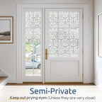 rabbitgoo Window Privacy Film, Diamond Pattern, 35.4" x 78.7" | Stained Glass - Image 4