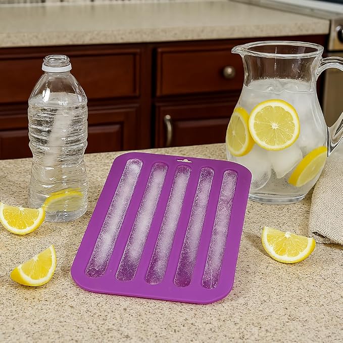 HIC Kitchen Water Bottle Ice Tray, Makes 10 Ice Sticks | Food-Grade Silicone - Image 2