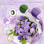 Cwczhi 600 PCS Pipe Cleaners Craft, 9 Colors Purple Pipe Cleaner Flower Kit | - Image 5