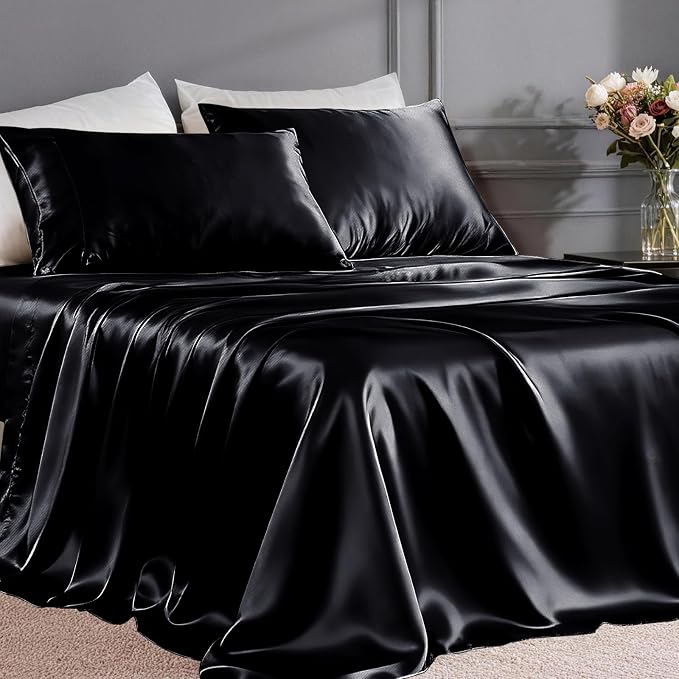 FreshCulture Satin Sheets Twin Size Bed Set by FreshCulture