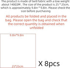 7PCS 9.8" x 9.8" Quilting Fat Quarters Fabric Bundles, - Image 2