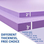 SINWEEK Mattress Topper Twin XL, 2 Inch Gel Memory Foam Mattress Topper College - Image 8