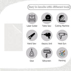 2 Pack 8'' x 12'' Glitter Silver Acrylic Sheet, 3mm Thick Acrylic Plexiglass - Image 4