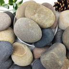 YISZM 40lbs Natural River Rocks, Hand-Picked Smooth Stones by YISZM-ForYourNaturalLife