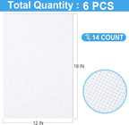 6 PCS Cross Stitch Aida Fabric 14 Count, 18 by 12 Inch, Classic Reserve Cross - Image 2