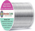 Mandala Crafts 13 Gauge Gray Anodized Aluminum Craft Wire, 60 FT | Colored by MandalaCrafts